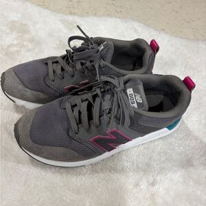 New Balance Women's Charcoal and Pink Sneakers